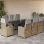 Set comedor de jardín 9 pzas con cojines ratán sintético beige von , Gartensets - Ref: Foro24-3212590, Preis: 1,00 €, Rabatt: %