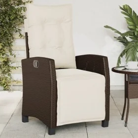 Sillón reclinable de jardín con reposapiés ratán PE marrón von , Gartenstühle - Ref: Foro24-365234, Preis: 155,45 €, Rabatt: %