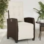 Sillón reclinable de jardín con reposapiés ratán PE marrón de , Sillas de jardín - Ref: Foro24-365234, Precio: 165,37 €, Desc...