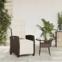Sillón reclinable de jardín con reposapiés ratán PE marrón de , Sillas de jardín - Ref: Foro24-365234, Precio: 165,37 €, Desc...