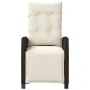 Sillón reclinable de jardín con reposapiés ratán PE marrón de , Sillas de jardín - Ref: Foro24-365234, Precio: 165,37 €, Desc...