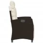 Sillón reclinable de jardín con reposapiés ratán PE marrón de , Sillas de jardín - Ref: Foro24-365234, Precio: 165,37 €, Desc...