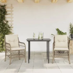 Sillas y mesita de jardín 3 piezas ratán sintético cojín beige by , Garden sets - Ref: Foro24-3212138, Price: 363,70 €, Disco...