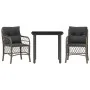 Sillas y mesita de jardín con cojines 3 piezas ratán PE gris de , Conjuntos de jardín - Ref: Foro24-3212131, Precio: 276,51 €...