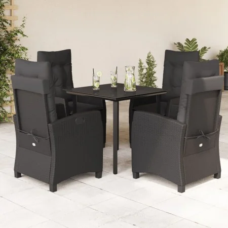 Set de muebles jardín 5 pzas con cojines ratán sintético negro von , Gartensets - Ref: Foro24-3212753, Preis: 615,61 €, Rabat...