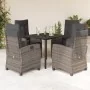 Set comedor de jardín 5 piezas con cojines ratán sintético gris by , Garden sets - Ref: Foro24-3212793, Price: 668,09 €, Disc...