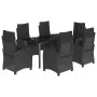 Set de comedor de jardín 7 pzas y cojines ratán sintético negro von , Gartensets - Ref: Foro24-3212758, Preis: 994,49 €, Raba...