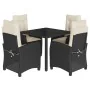 Set de muebles jardín 5 pzas con cojines ratán sintético negro by , Garden sets - Ref: Foro24-3212628, Price: 566,87 €, Disco...
