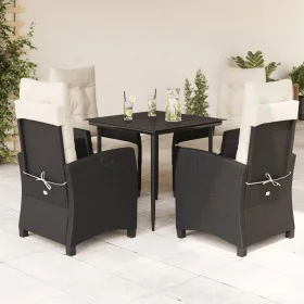 Set de muebles jardín 5 pzas con cojines ratán sintético negro von , Gartensets - Ref: Foro24-3212724, Preis: 568,40 €, Rabat...