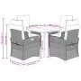 Set de muebles jardín 5 pzas con cojines ratán sintético negro by , Garden sets - Ref: Foro24-3212724, Price: 568,40 €, Disco...