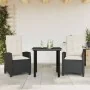 Set comedor de jardín 3 pzas con cojines ratán sintético negro von , Gartensets - Ref: Foro24-3212732, Preis: 332,07 €, Rabat...