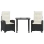 Set comedor de jardín 3 pzas con cojines ratán sintético negro von , Gartensets - Ref: Foro24-3212732, Preis: 332,07 €, Rabat...