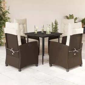 Set comedor de jardín 5 piezas y cojines ratán sintético marrón by , Garden sets - Ref: Foro24-3212764, Price: 644,42 €, Disc...