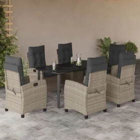 Set comedor jardín 7 pzas y cojines ratán sintético gris claro von , Gartensets - Ref: Foro24-3212857, Preis: 962,56 €, Rabat...