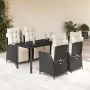 Set de muebles jardín 5 pzas con cojines ratán sintético negro von , Gartensets - Ref: Foro24-3213388, Preis: 670,63 €, Rabat...