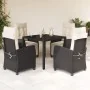 Set de muebles jardín 5 pzas con cojines ratán sintético negro von , Gartensets - Ref: Foro24-3212883, Preis: 558,14 €, Rabat...