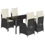 Set de muebles jardín 5 pzas con cojines ratán sintético negro von , Gartensets - Ref: Foro24-3213168, Preis: 633,71 €, Rabat...