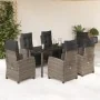 Set comedor jardín 7 pzas y cojines ratán sintético gris by , Garden sets - Ref: Foro24-3212999, Price: 1,00 €, Discount: %
