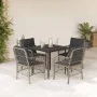 Set comedor de jardín 5 pzas cojines ratán sintético gris claro by , Garden sets - Ref: Foro24-3212167, Price: 494,42 €, Disc...