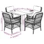 Set comedor de jardín 5 pzas cojines ratán sintético gris claro by , Garden sets - Ref: Foro24-3212167, Price: 494,42 €, Disc...