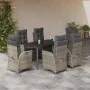 Set comedor jardín 7 pzas y cojines ratán sintético gris claro by , Garden sets - Ref: Foro24-3213290, Price: 932,67 €, Disco...