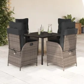Set comedor de jardín 5 piezas con cojines ratán sintético gris von , Gartensets - Ref: Foro24-3213225, Preis: 642,95 €, Raba...