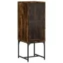 Armario auxiliar con puerta de vidrio roble ahumado 35x37x100cm de , Aparadores - Ref: Foro24-836557, Precio: 52,31 €, Descue...