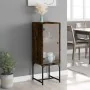 Armario auxiliar con puerta de vidrio roble ahumado 35x37x100cm de , Aparadores - Ref: Foro24-836557, Precio: 52,31 €, Descue...