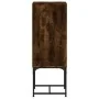 Armario auxiliar con puerta de vidrio roble ahumado 35x37x100cm de , Aparadores - Ref: Foro24-836557, Precio: 52,31 €, Descue...
