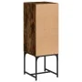 Armario auxiliar con puerta de vidrio roble ahumado 35x37x100cm de , Aparadores - Ref: Foro24-836557, Precio: 52,31 €, Descue...