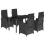 Set de muebles jardín 5 pzas con cojines ratán sintético negro by , Garden sets - Ref: Foro24-3212324, Price: 627,19 €, Disco...