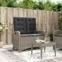 Sillón reclinable de jardín con cojines ratán sintético gris von , Gartenbänke - Ref: Foro24-368218, Preis: 165,88 €, Rabatt: %