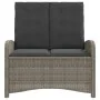 Sillón reclinable de jardín con cojines ratán sintético gris von , Gartenbänke - Ref: Foro24-368218, Preis: 165,88 €, Rabatt: %