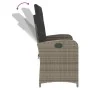 Sillón reclinable de jardín con cojines ratán sintético gris von , Gartenbänke - Ref: Foro24-368218, Preis: 165,88 €, Rabatt: %