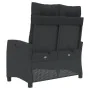 Sillón reclinable de jardín con cojines ratán sintético negro von , Gartenbänke - Ref: Foro24-368226, Preis: 179,13 €, Rabatt: %