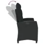 Sillón reclinable de jardín con cojines ratán sintético negro von , Gartenbänke - Ref: Foro24-368226, Preis: 179,13 €, Rabatt: %