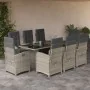 Set comedor de jardín 9 pzas cojines ratán sintético gris claro by , Garden sets - Ref: Foro24-3212268, Price: 1,00 €, Discou...