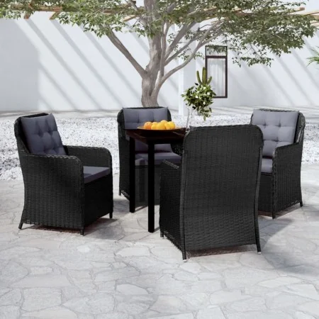 Juego de comedor para jardín 5 piezas negro de , Conjuntos de jardín - Ref: Foro24-3099560, Precio: 733,11 €, Descuento: %