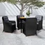 Juego de comedor para jardín 5 piezas negro de , Conjuntos de jardín - Ref: Foro24-3099560, Precio: 733,11 €, Descuento: %
