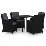 Juego de comedor para jardín 5 piezas negro de , Conjuntos de jardín - Ref: Foro24-3099560, Precio: 733,11 €, Descuento: %