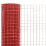 Alambrada de gallinero acero revestimiento PVC rojo 10x1 m de , Paneles de vallas - Ref: Foro24-143659, Precio: 26,27 €, Desc...