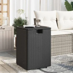 Mesa cubierta para bombona de propano ratán negro 40x40x60 cm by , Garden tables - Ref: Foro24-366294, Price: 72,09 €, Discou...