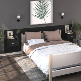 Mesitas de noche de pared 2 unidades negras by , Nightstands - Ref: Foro24-810974, Price: 72,47 €, Discount: %