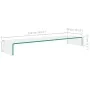 Soporte para TV/Elevador monitor cristal claro 110x30x13 cm von , TV-Möbel - Ref: Foro24-244132, Preis: 111,80 €, Rabatt: %