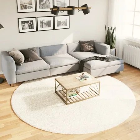 Alfombra de pelo largo moderna crema Ø 240 cm by , Rugs - Ref: Foro24-375248, Price: 110,24 €, Discount: %