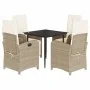 Set comedor de jardín 5 pzas con cojines ratán sintético beige von , Gartensets - Ref: Foro24-3212578, Preis: 600,66 €, Rabat...