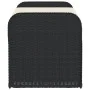 Banco con almacenaje y cojín ratán sintético negro 115x51x52 cm de , Bancos de jardín - Ref: Foro24-365727, Precio: 161,22 €,...