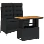 Set comedor de jardín 2 pzas con cojines ratán sintético negro by , Garden sets - Ref: Foro24-3277454, Price: 278,70 €, Disco...
