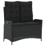 Set comedor de jardín 2 pzas con cojines ratán sintético negro by , Garden sets - Ref: Foro24-3277454, Price: 278,70 €, Disco...
