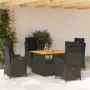 Set de muebles jardín 5 pzas con cojines ratán sintético negro von , Gartensets - Ref: Foro24-3277449, Preis: 667,06 €, Rabat...